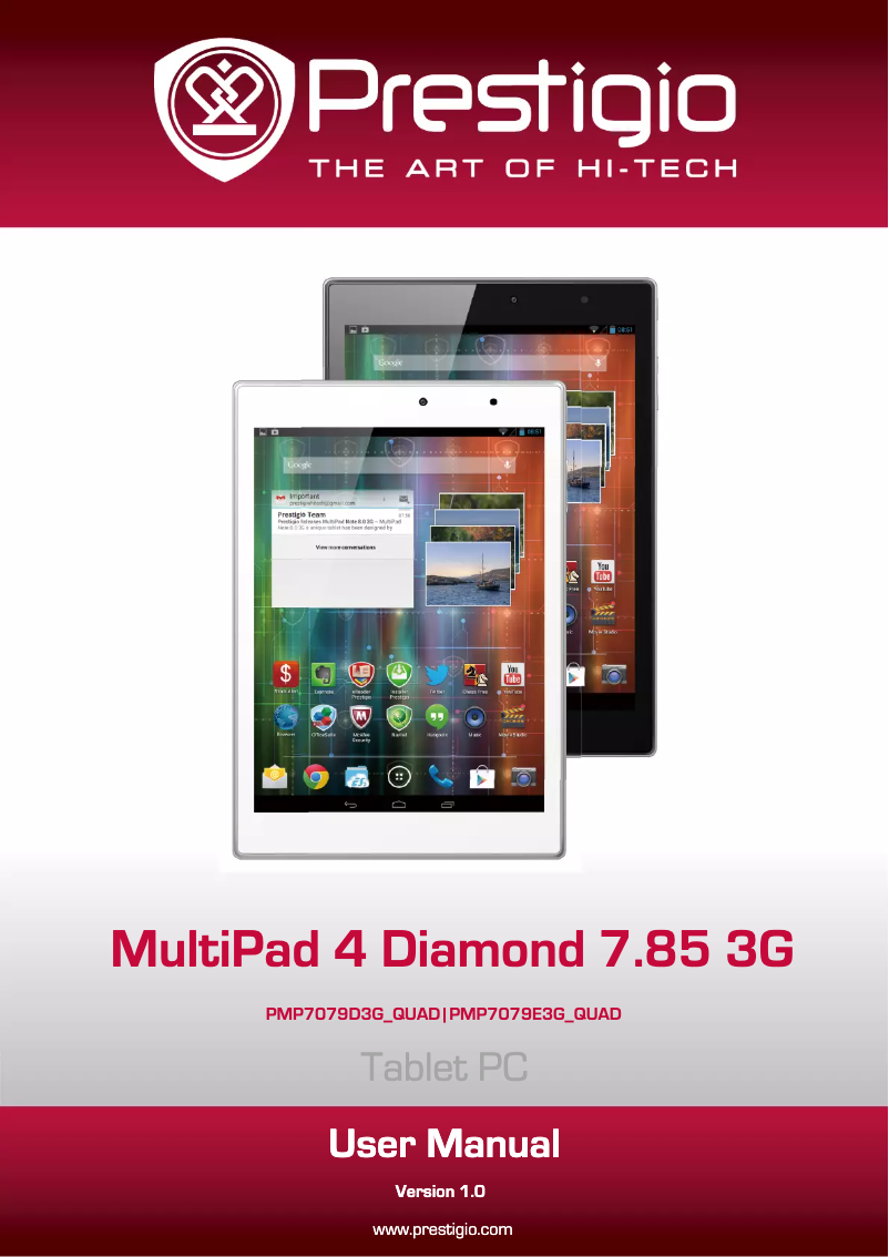 Page n°1 - Manuel utilisateur Prestigio MultiPad 4