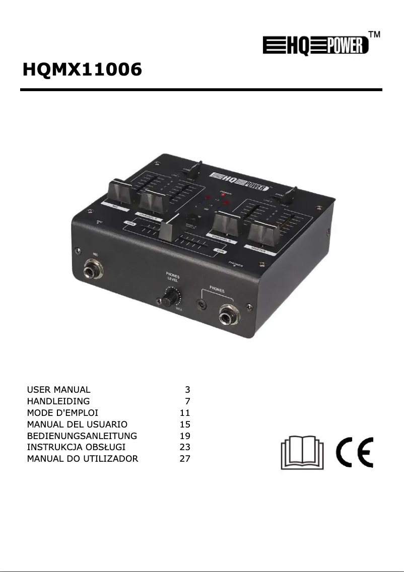 Page n°1 - Manuel utilisateur HQ Power HQMX11006
