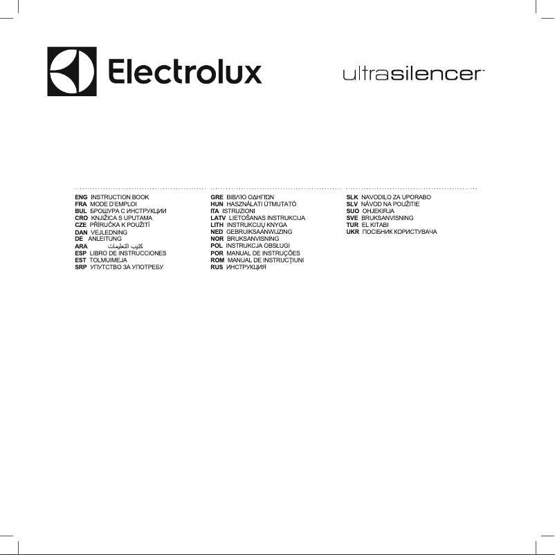 Page n°1 - Manuel utilisateur Electrolux EUS8GREEN