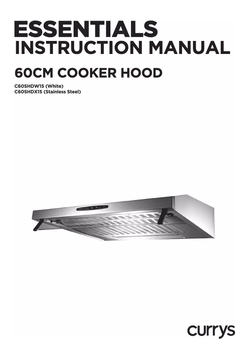 Image de la première page du manuel de l'appareil C60SHDX15