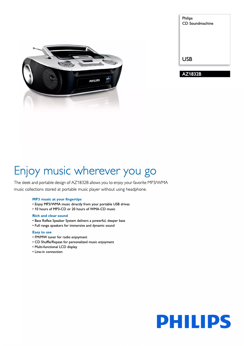 Image de la première page du manuel de l'appareil AZ1832B