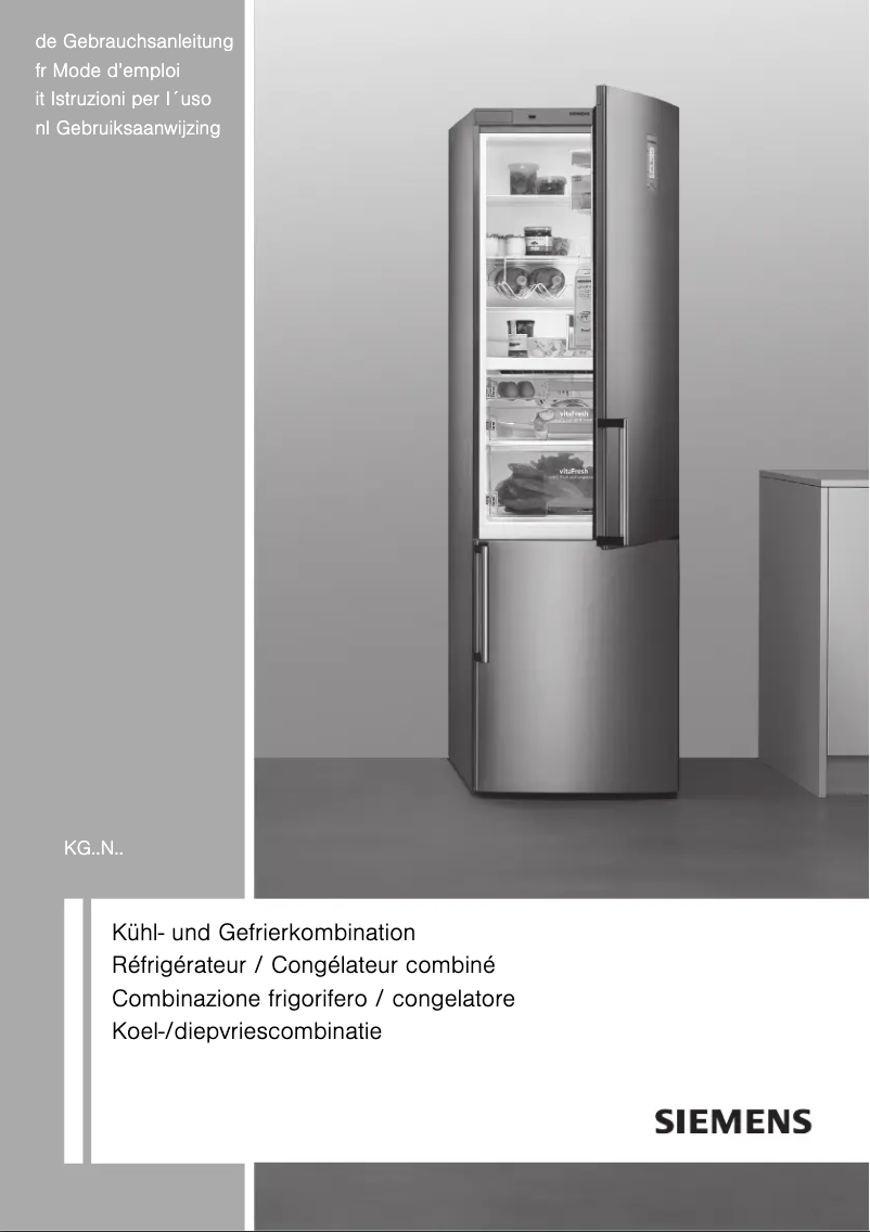 Page n°1 - Manuel utilisateur Siemens KG39NVW22