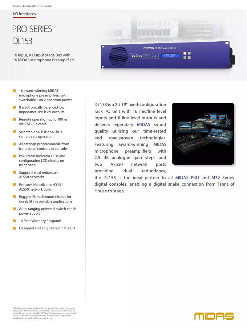 Image de la première page du manuel de l'appareil DL153