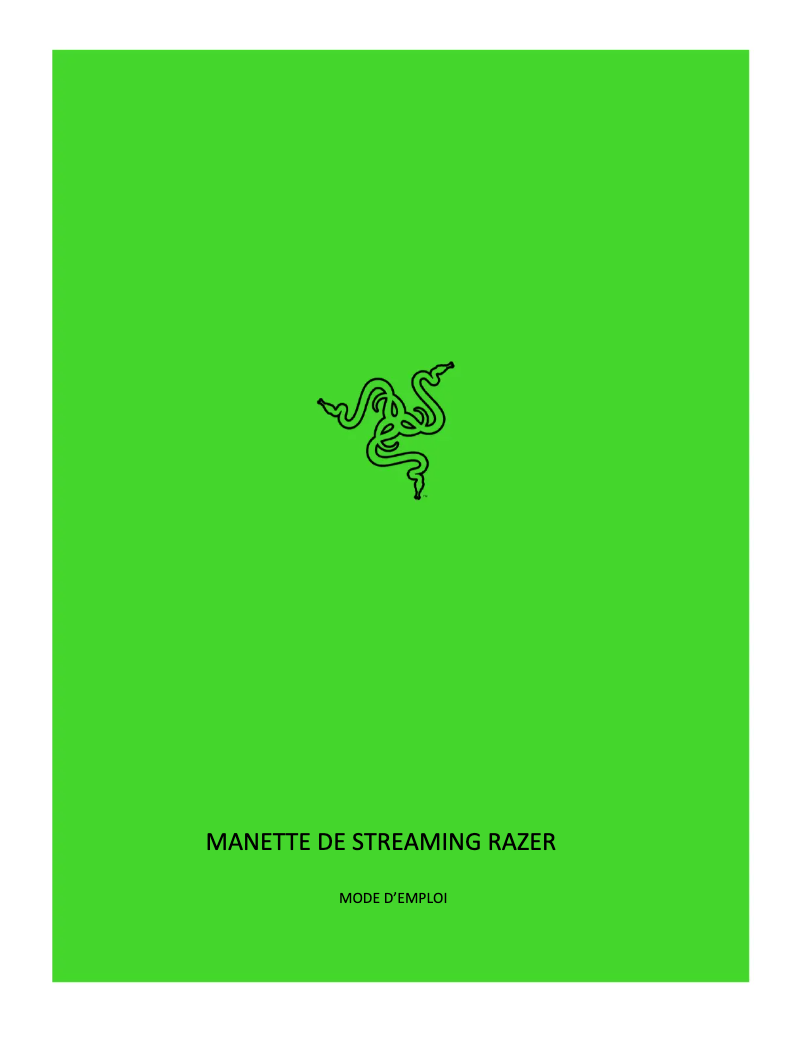 Image de la première page du manuel de l'appareil Stream Controller
