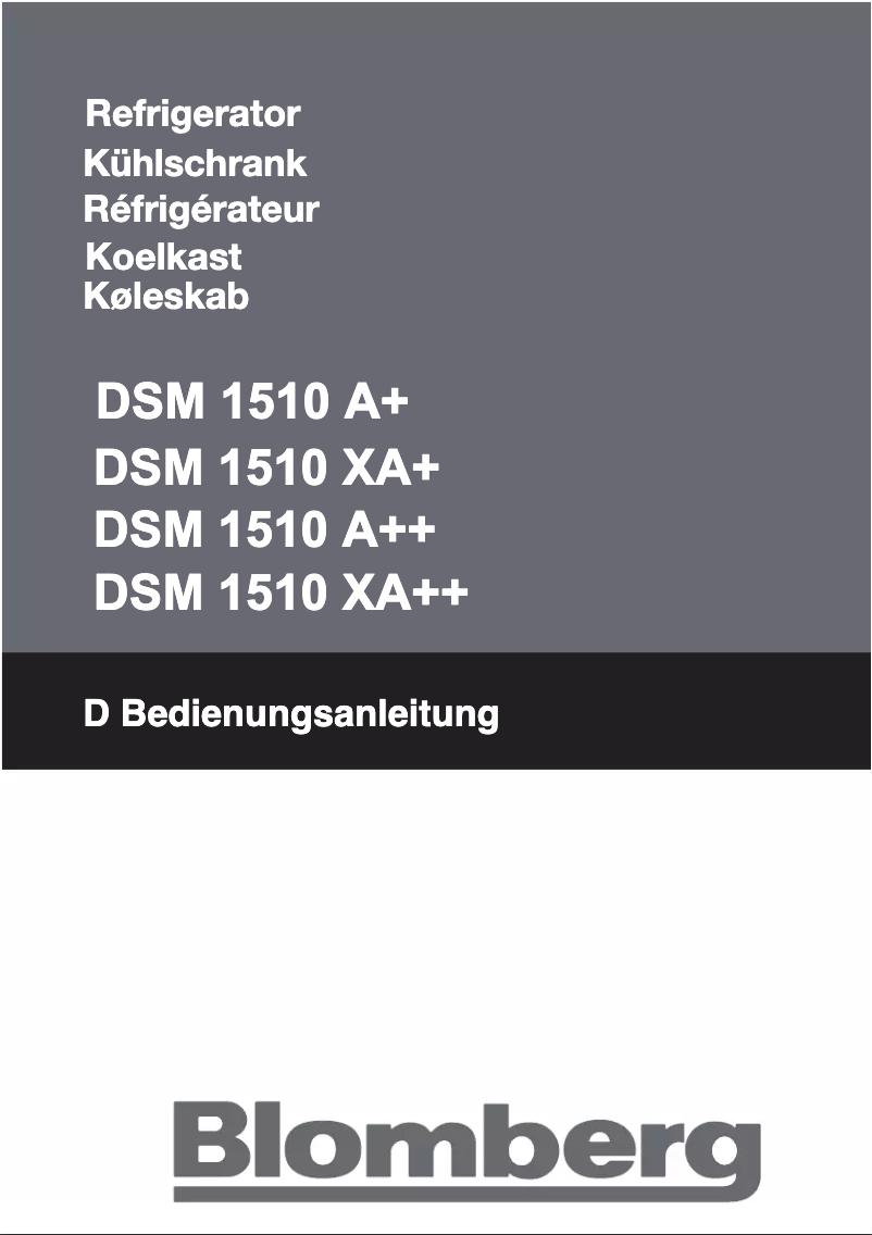 Page 1 de la notice Manuel utilisateur Blomberg DSM 1510 A