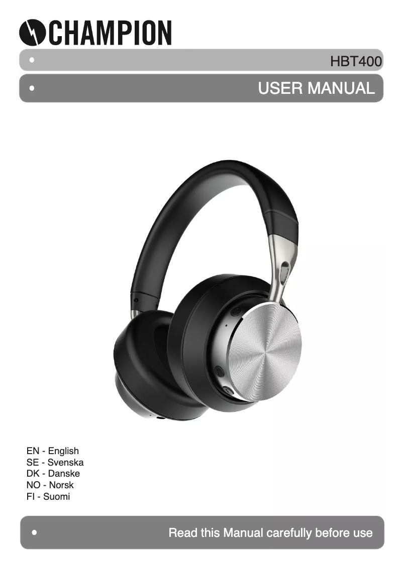 Page 1 de la notice Manuel utilisateur Champion HBT400