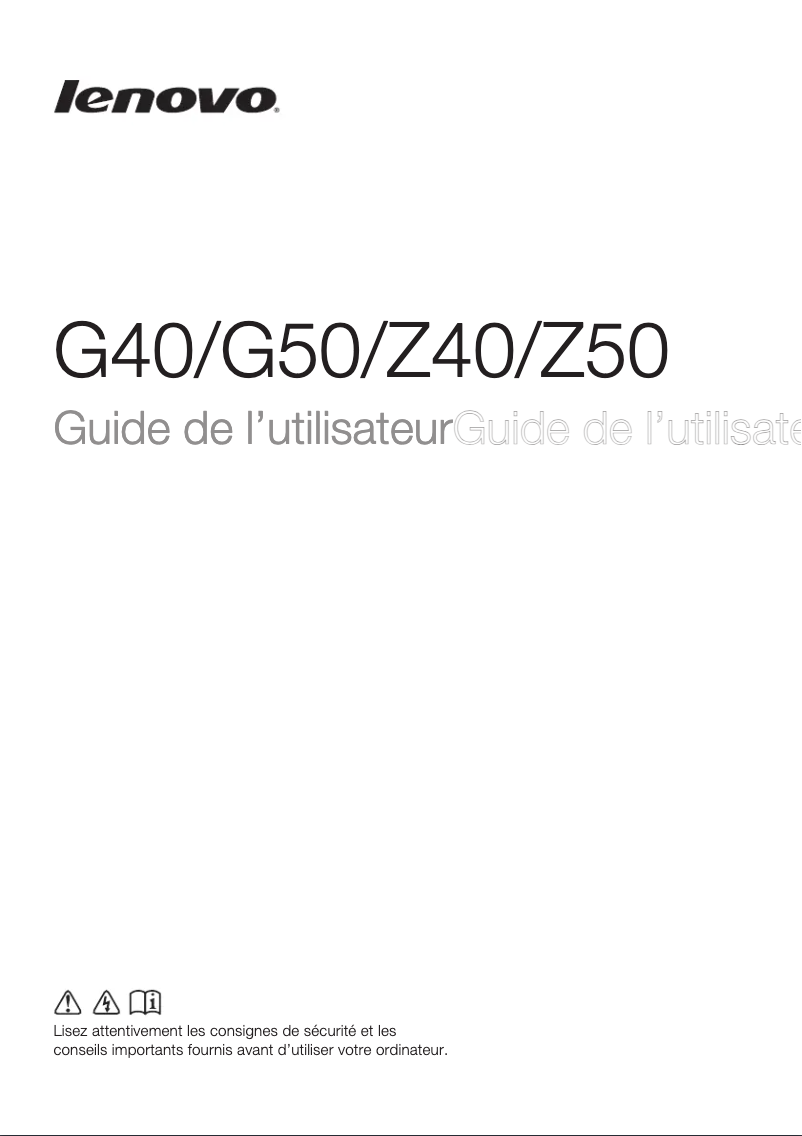 Image de la première page du manuel de l'appareil G50-70M