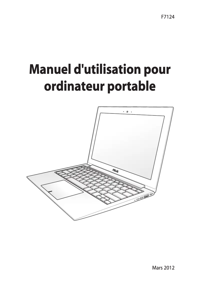 Page 1 de la notice Manuel utilisateur Asus ZenBook UX21A