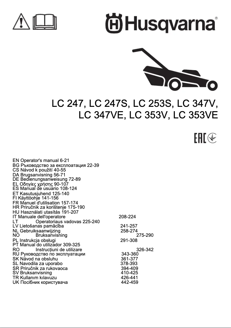 Image de la première page du manuel de l'appareil LC 247SP