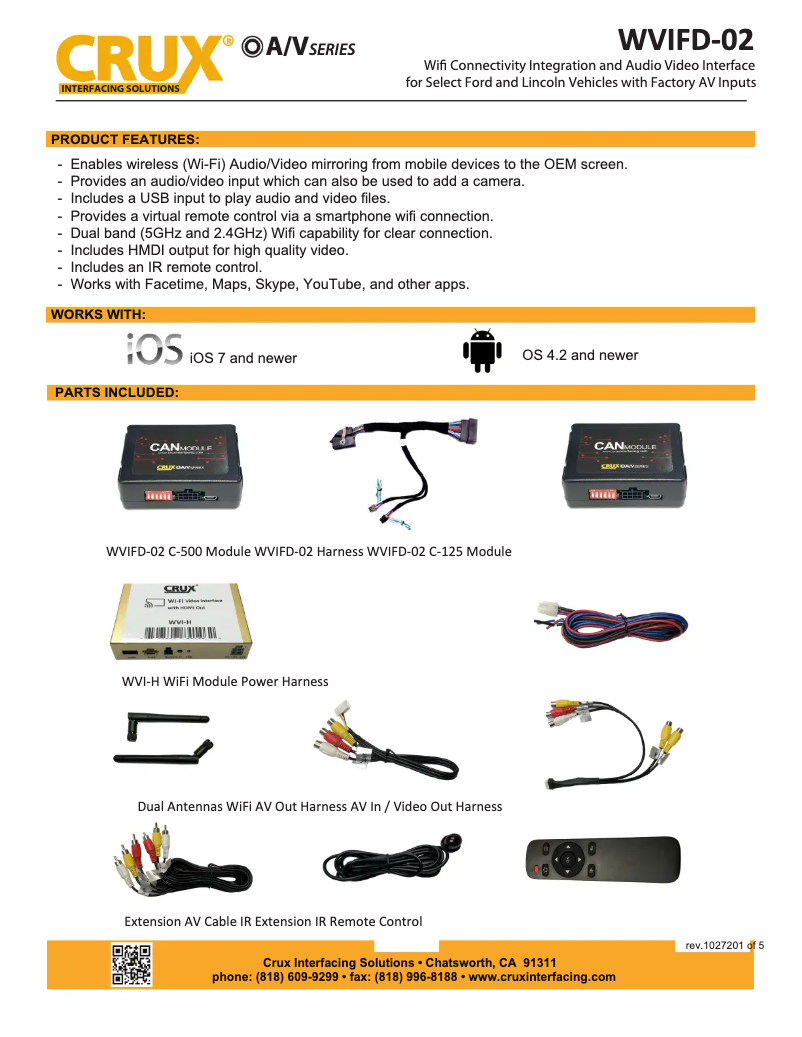 Image de la première page du manuel de l'appareil WVIFD-02