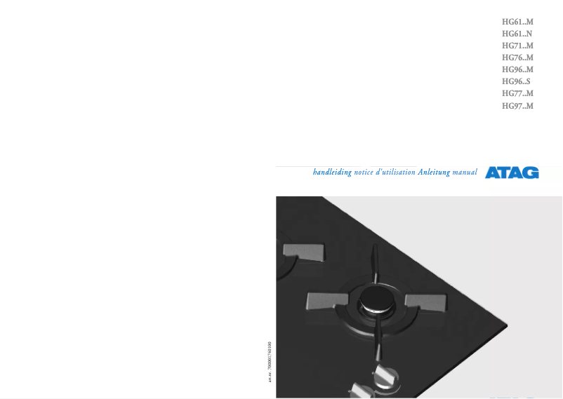 Page n°1 - Manuel utilisateur Atag HG9611SX