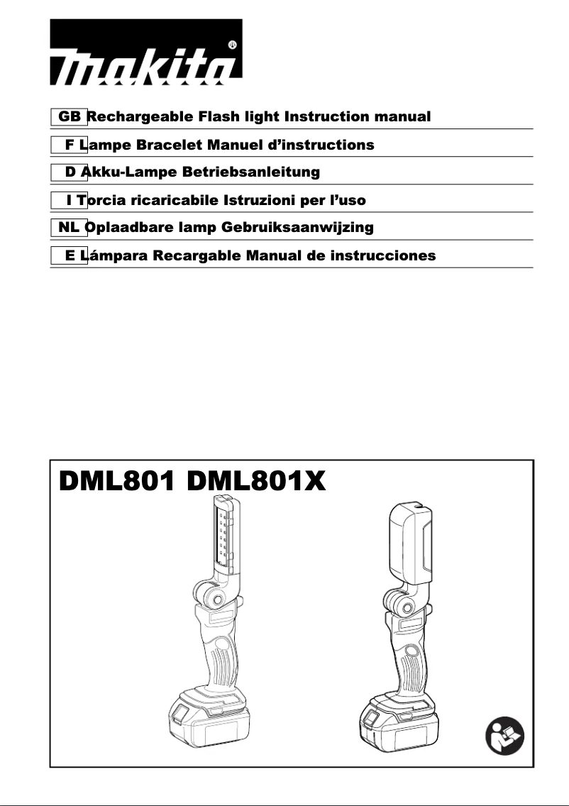 Page 1 de la notice Manuel utilisateur Makita DML801