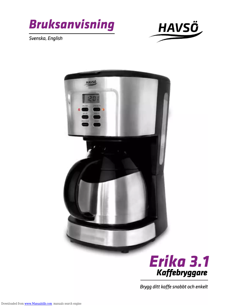 Image de la première page du manuel de l'appareil Erika 3.1