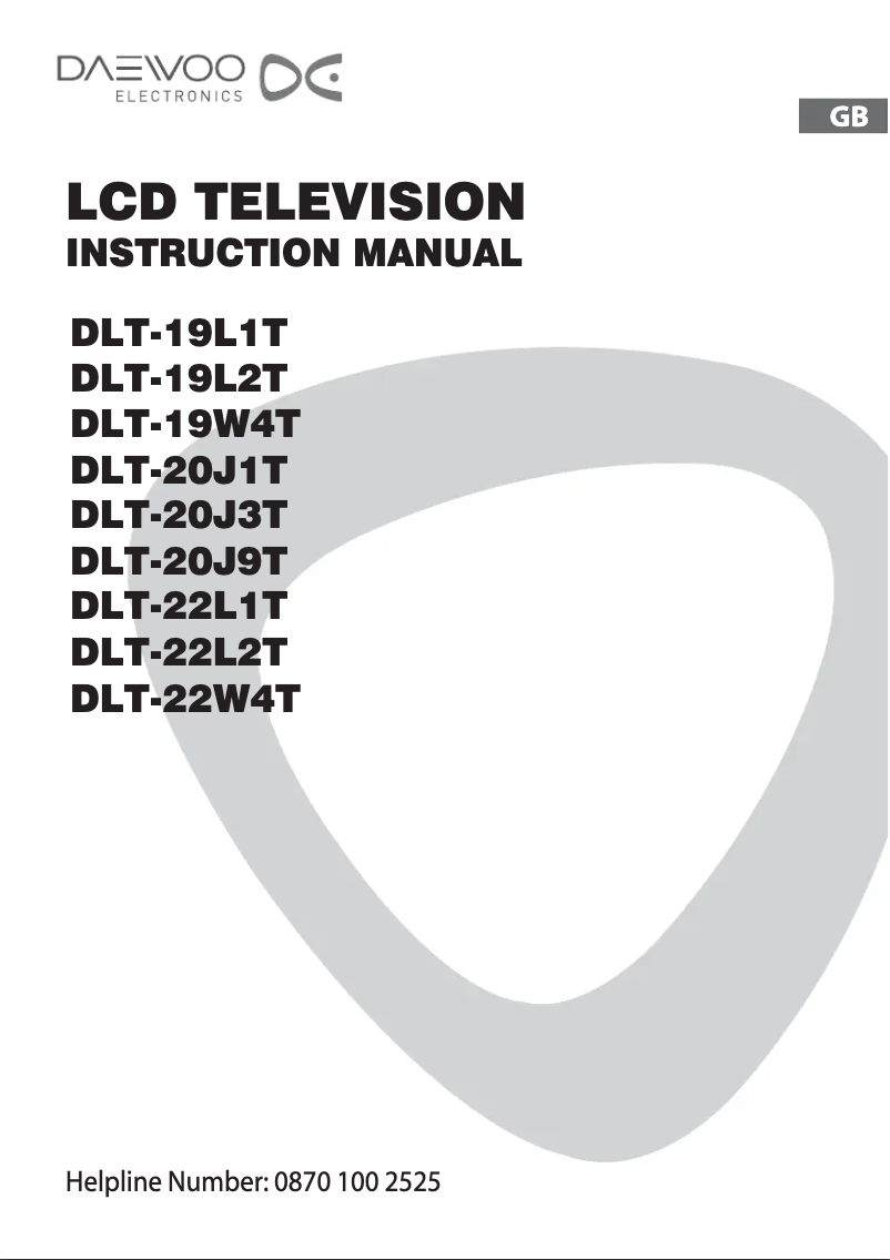Page 1 de la notice Manuel utilisateur Daewoo DLT-20J9TB
