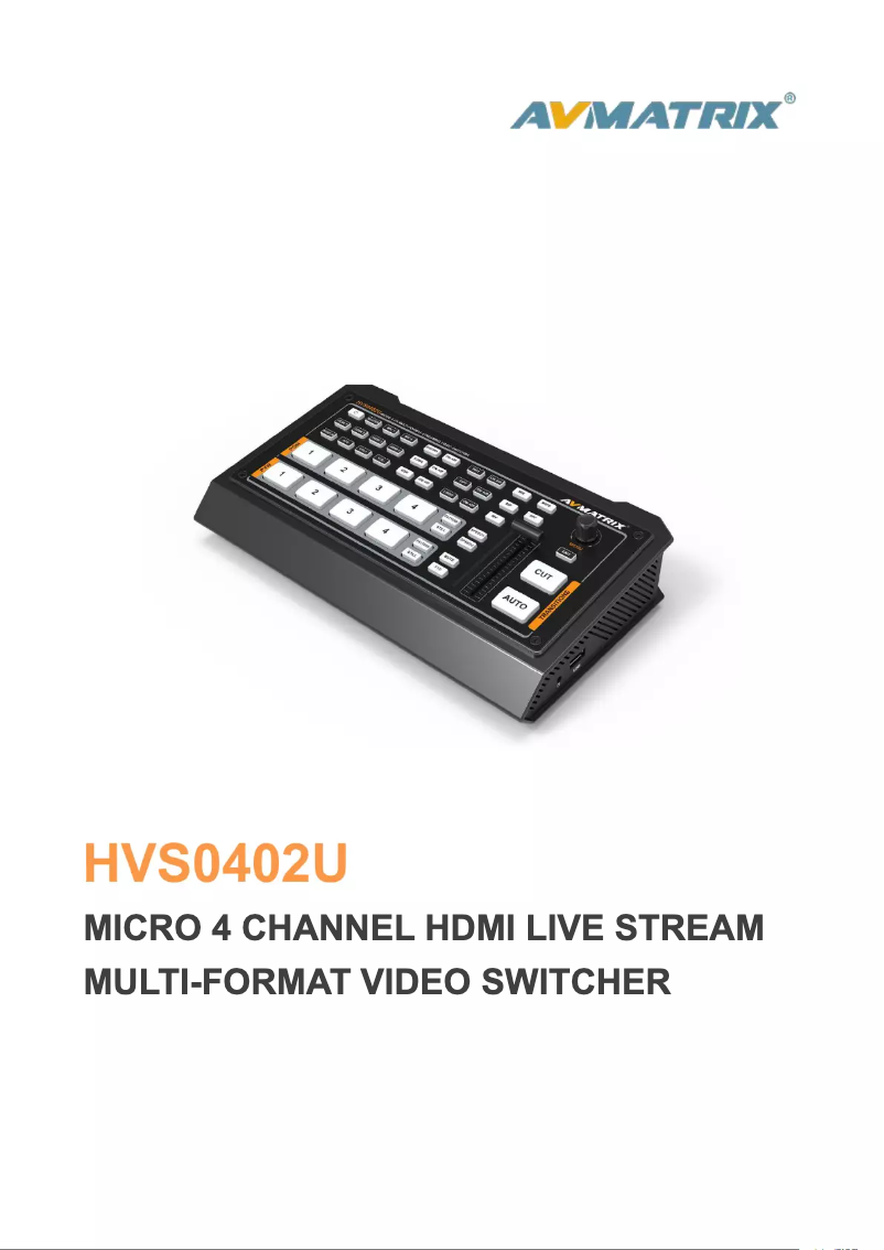 Page n°1 - Manuel utilisateur AVMATRIX HVS0402U