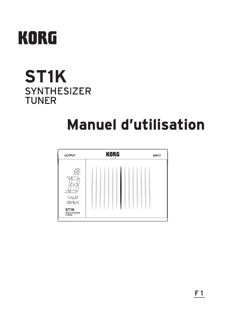 Image de la première page du manuel de l'appareil ST1K