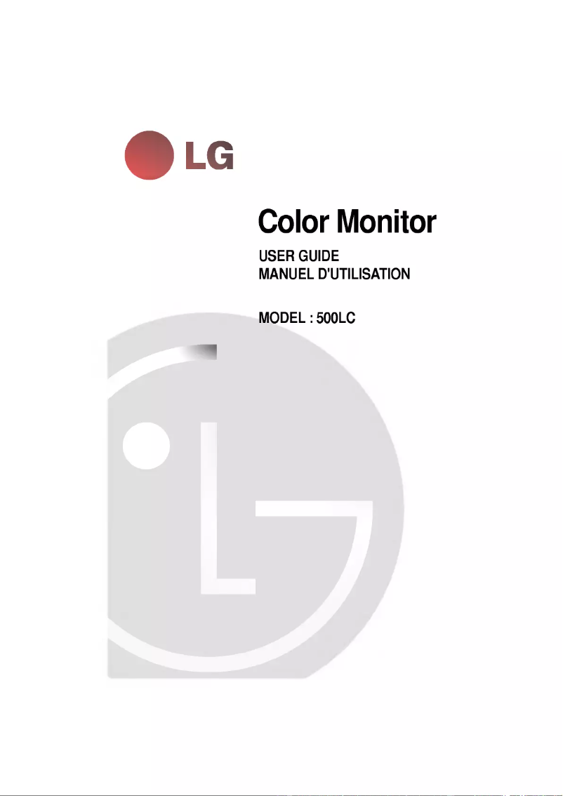 Page 1 of the manual User Manual LG SW500LC