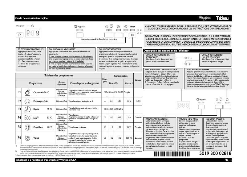 First page image of the manual for ADPU 300 WH