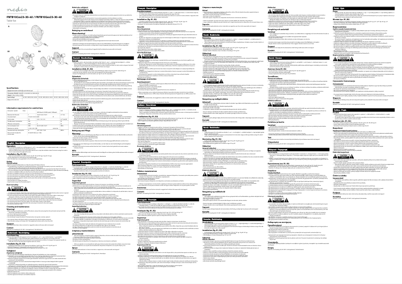 Image de la première page du manuel de l'appareil FNTB10CWT23