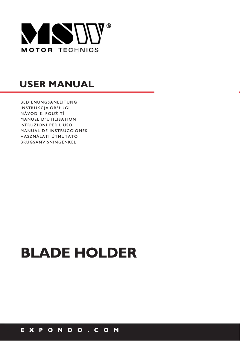 Image de la première page du manuel de l'appareil MSW-BHACC-1