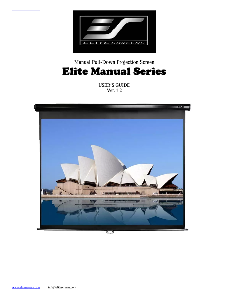 Page n°1 - Manuel utilisateur Elite Screens M71NWS1