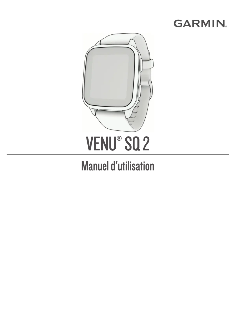 Image de la première page du manuel de l'appareil Venu SQ 2