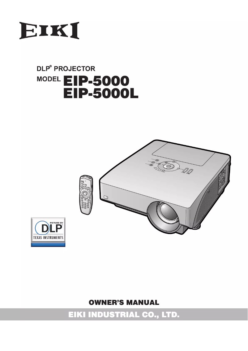 Page n°1 - Manuel utilisateur EIKI EIP-5000L