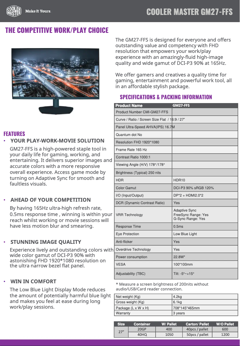 Image de la première page du manuel de l'appareil GM27-FFS