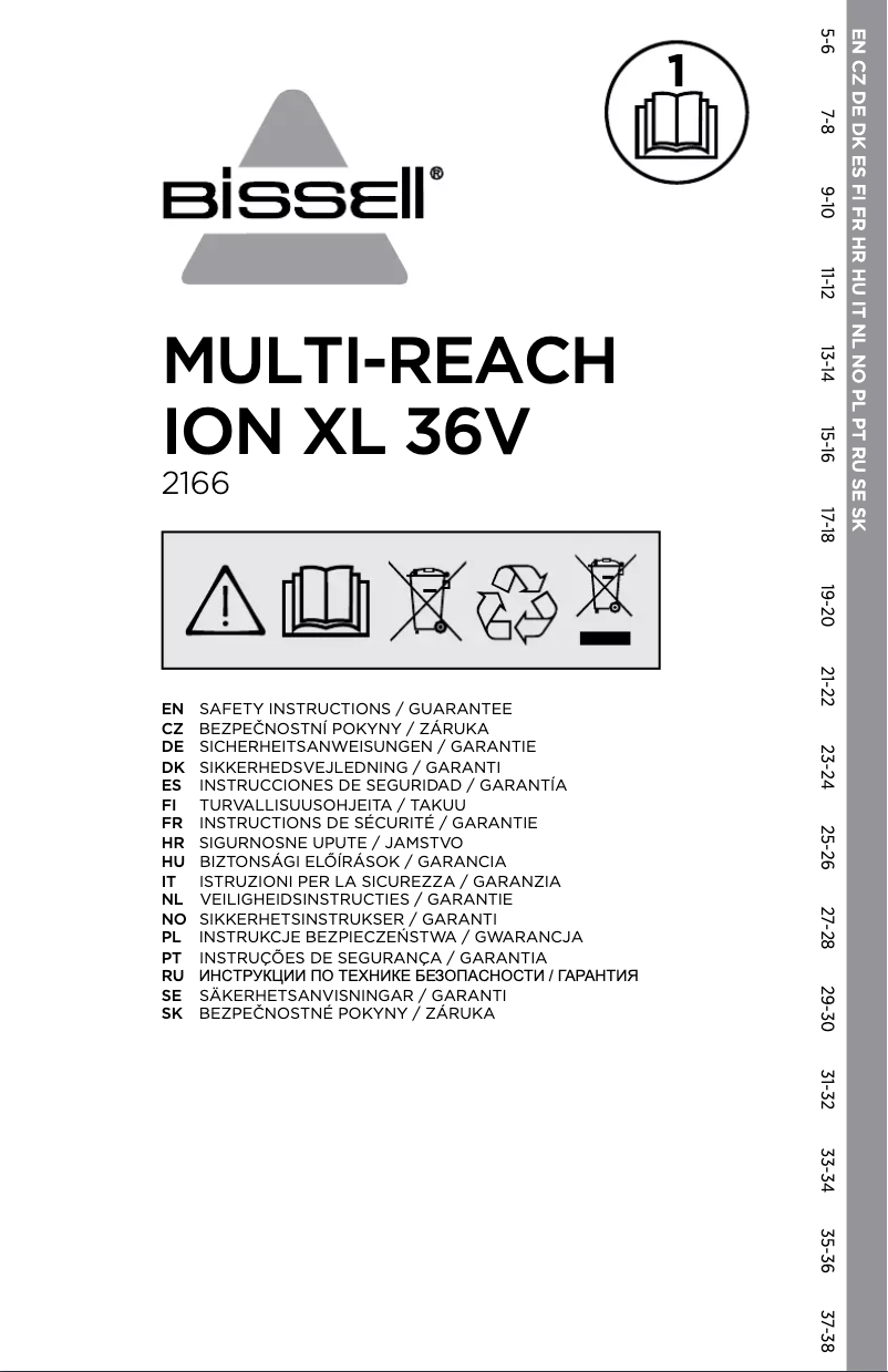Image de la première page du manuel de l'appareil XL36V