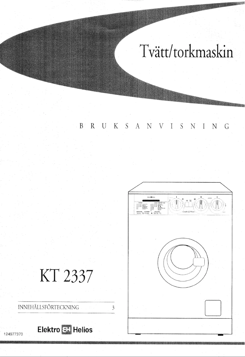 Page n°1 - Manuel utilisateur Elektro Helios KT2337