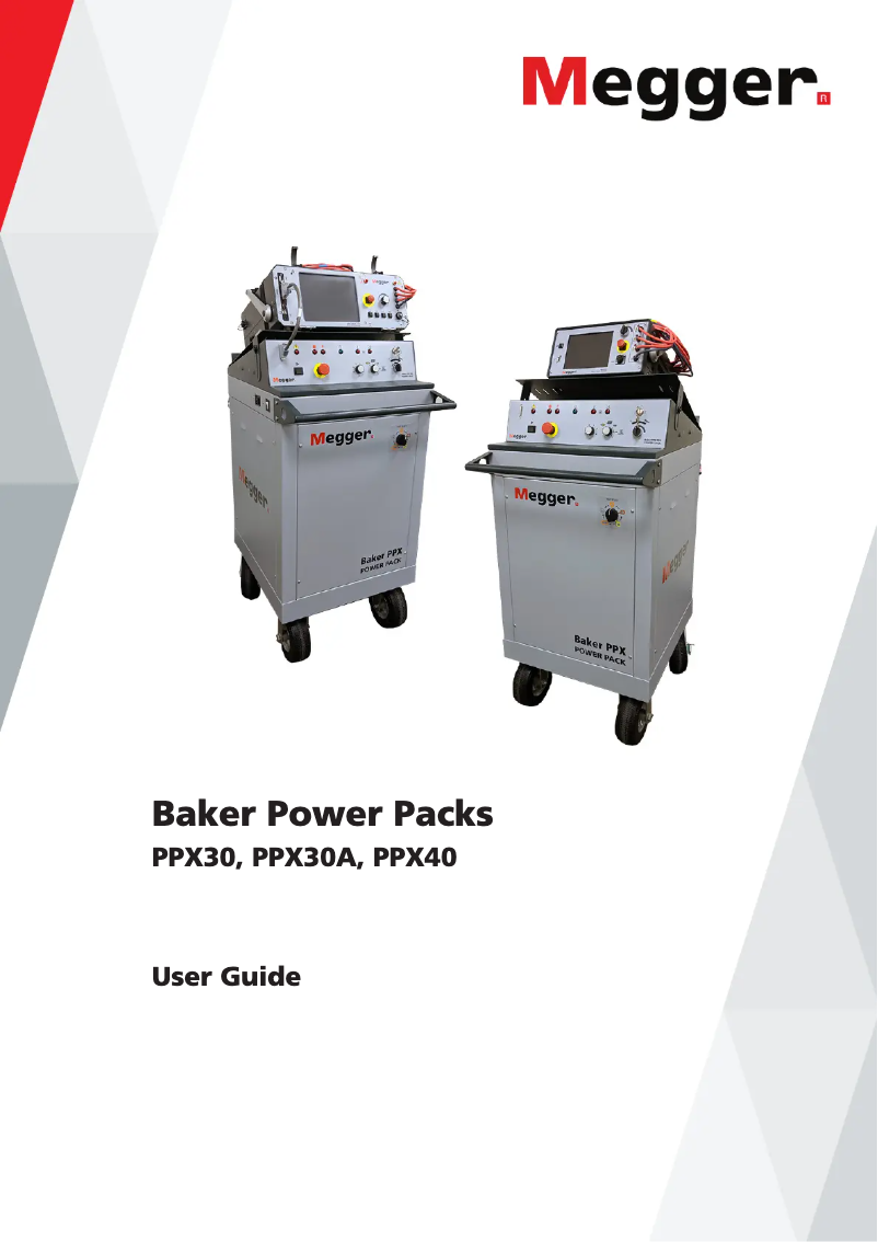 Page 1 de la notice Manuel utilisateur Megger Baker PPX Power Pack