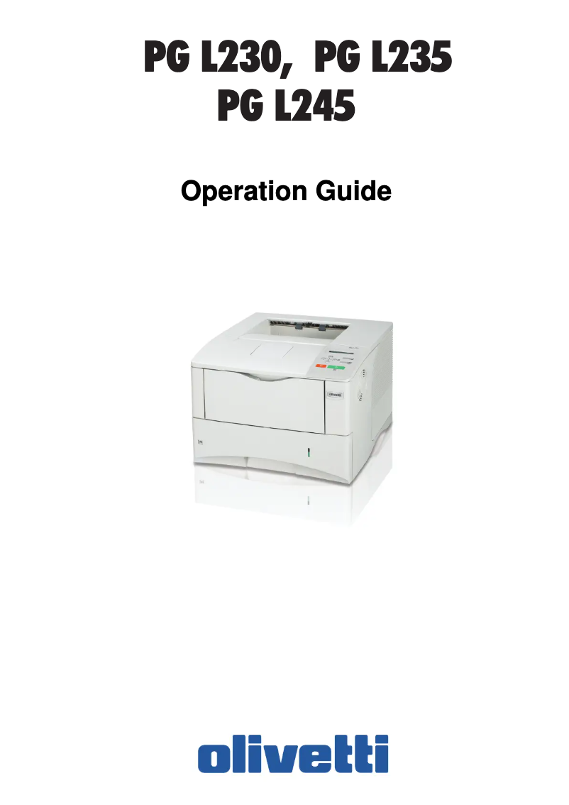 Page 1 de la notice Manuel utilisateur Olivetti PG L230