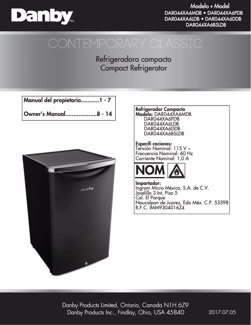 Página 1 del manual Manual de usuario Danby DAR044XA6MDB