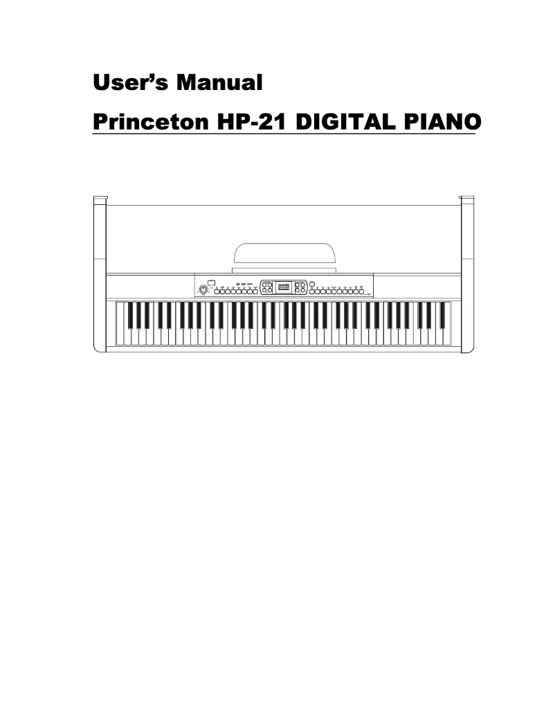 Page n°1 - Manuel utilisateur Princeton HP-21