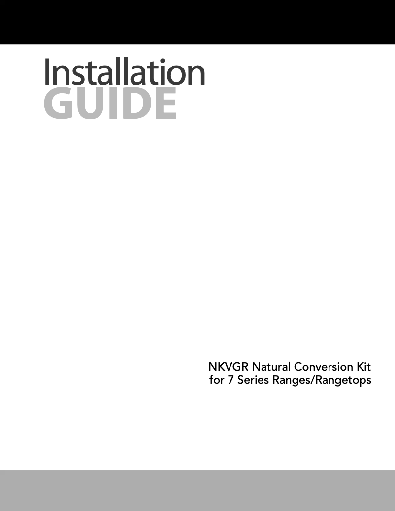 First page image of the manual for VGR73626BBK