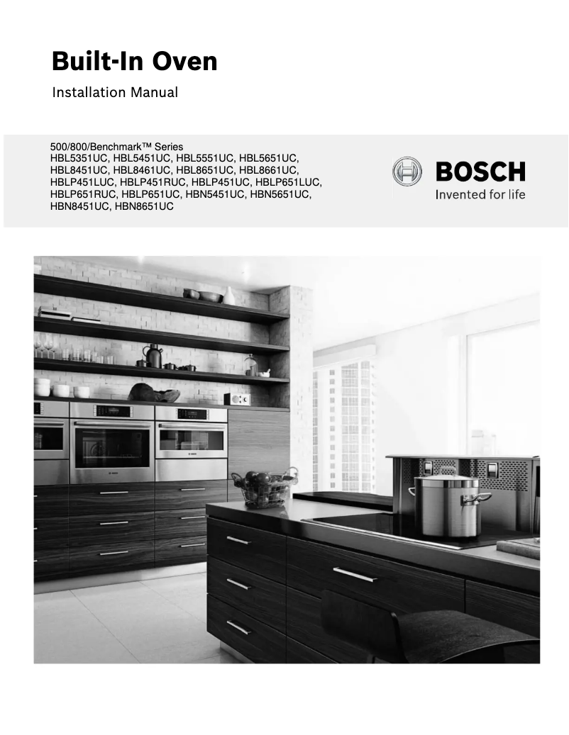 Page 1 de la notice Guide d'installation Bosch HBN5651UC
