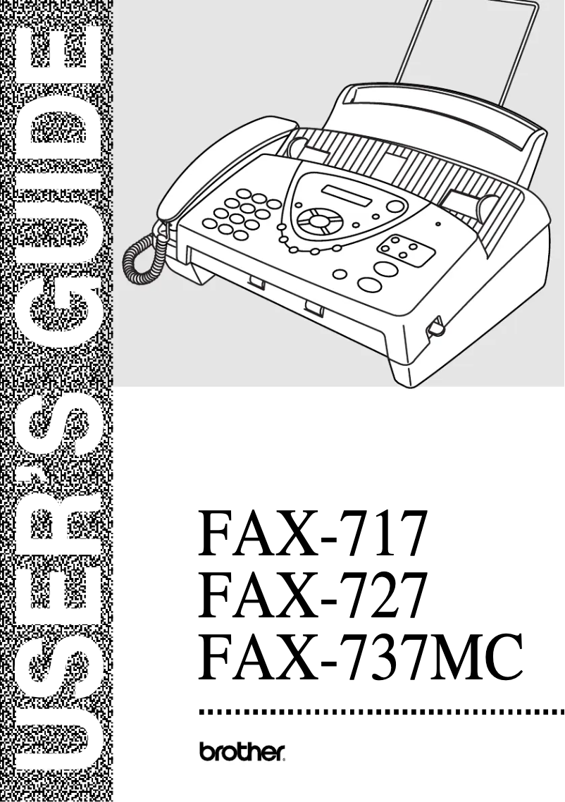 Page n°1 - Manuel utilisateur Brother FAX-717