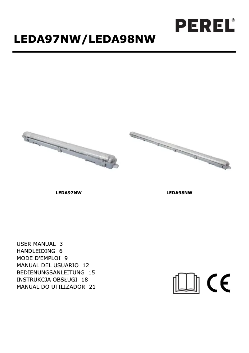 Page 1 de la notice Manuel utilisateur Perel LEDA98NW