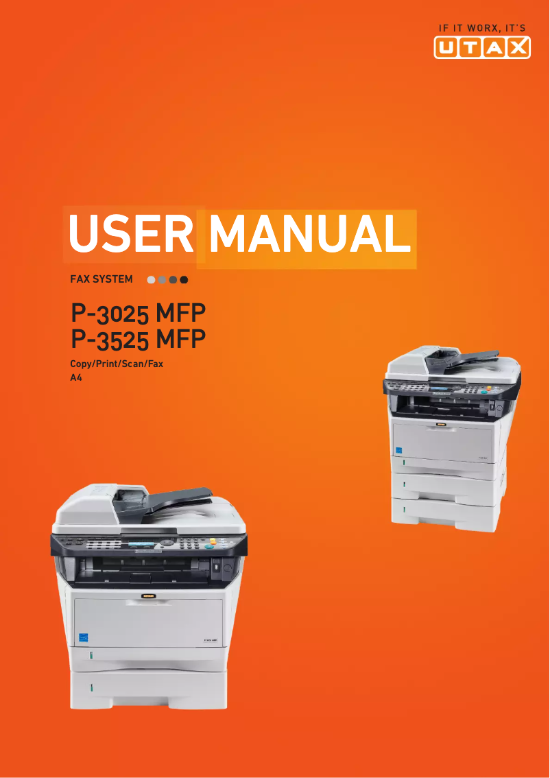 Page 1 de la notice Manuel utilisateur Utax P-3525 MFP