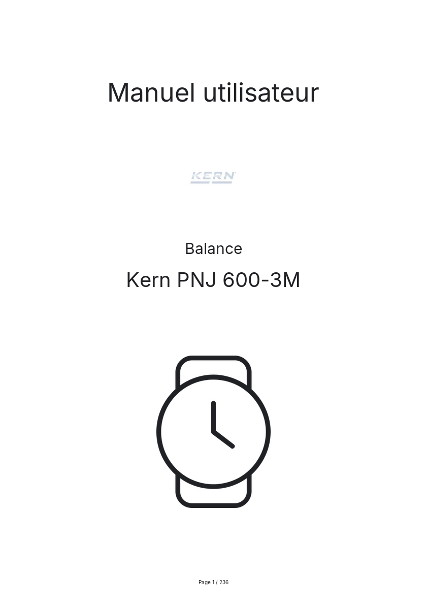 Image de la première page du manuel de l'appareil PNJ 600-3M