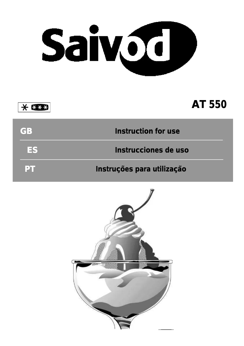 Image de la première page du manuel de l'appareil AT 550