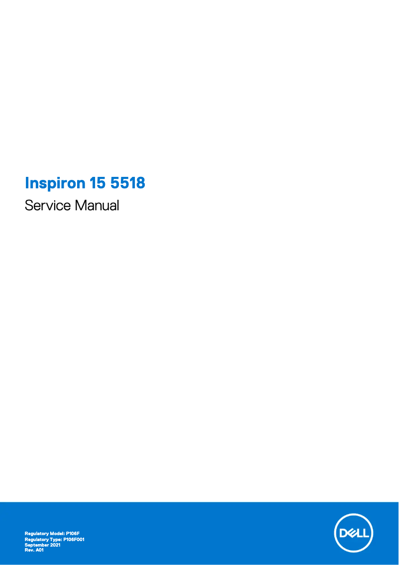 Page 1 de la notice Manuel utilisateur Dell Inspiron 15 5518
