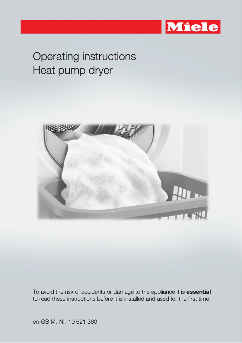 Page n°1 - Manuel utilisateur Miele TCE620WP Eco