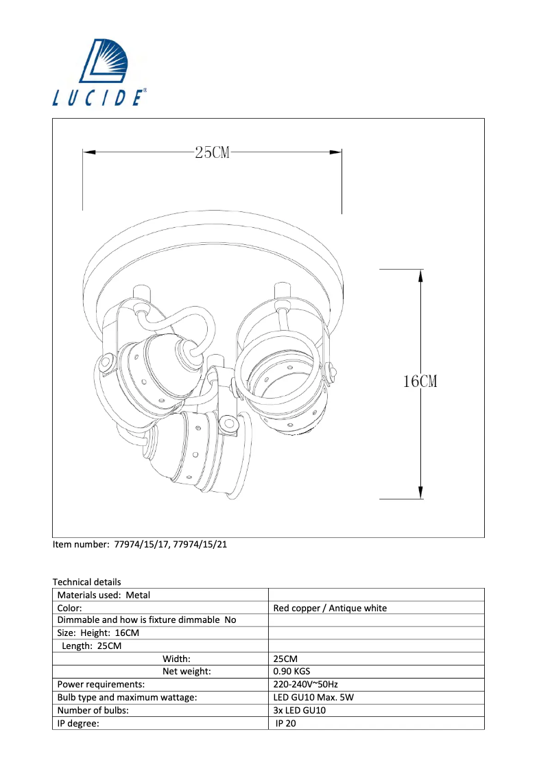 Image de la première page du manuel de l'appareil Cigal 77974/15/21
