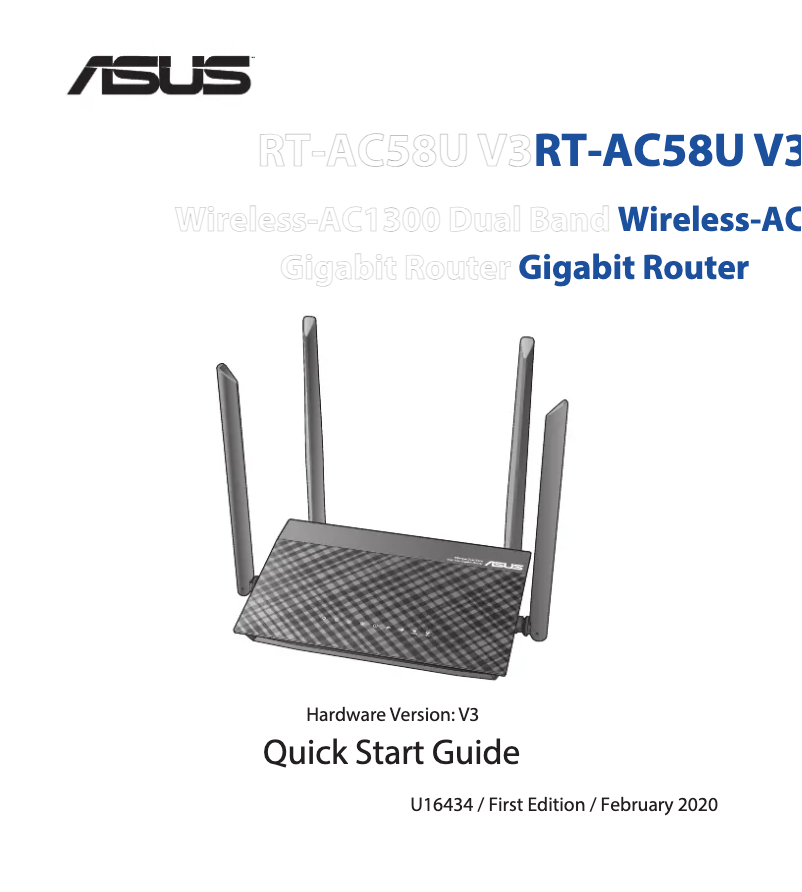 Page 1 de la notice Manuel utilisateur Asus RT-AC58U