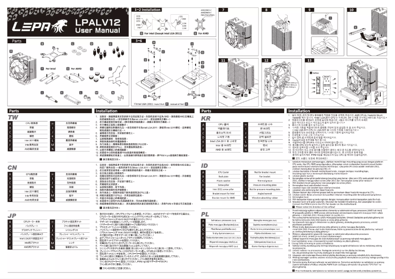 Page n°1 - Manuel utilisateur LEPA LPALV12-BK