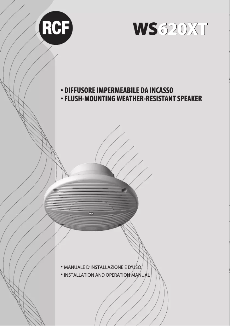 Page 1 de la notice Manuel utilisateur RCF WS 620XT