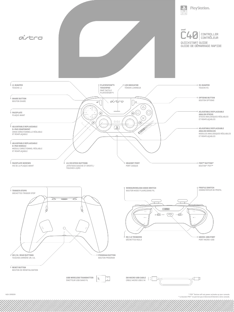 Page 1 de la notice Manuel utilisateur ASTRO Gaming С40