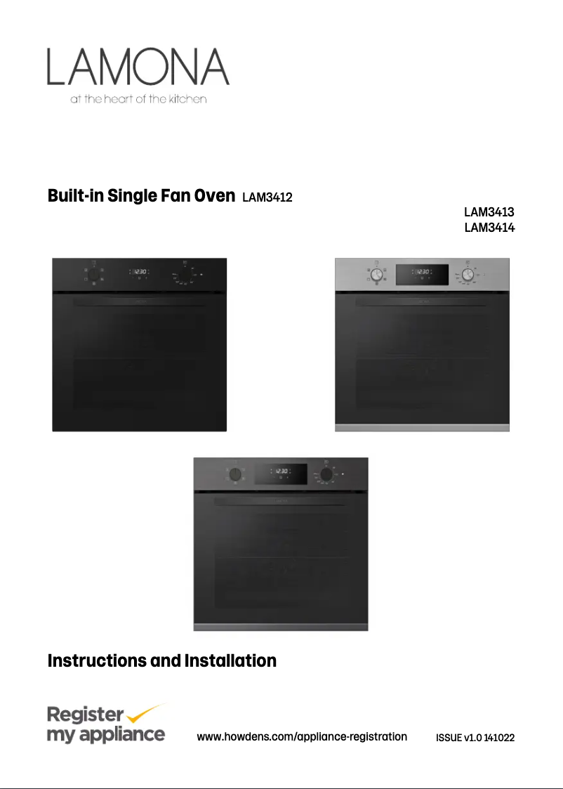 Page 1 de la notice Manuel utilisateur Lamona LAM3413