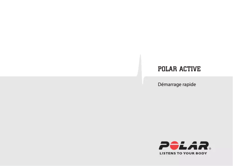 Page 1 de la notice Manuel utilisateur Polar Active